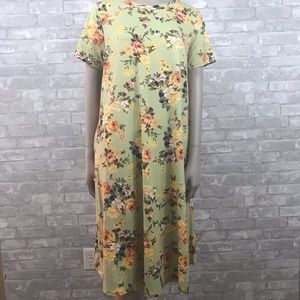 NWT Honey & Lace Medium Napa Green Floral Dress